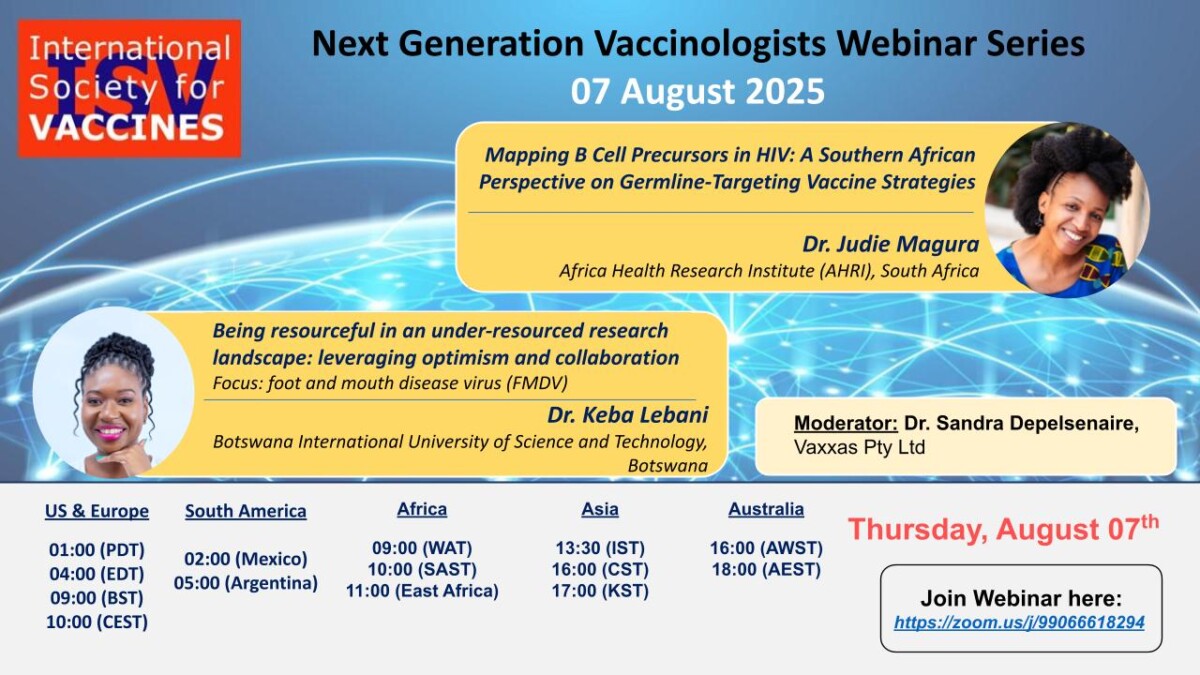 Next Generation Vaccinologists August Webinar – The International ...